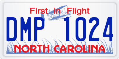 NC license plate DMP1024