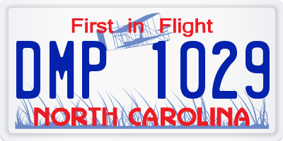 NC license plate DMP1029