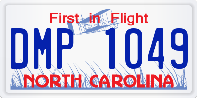 NC license plate DMP1049