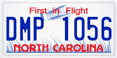 NC license plate DMP1056