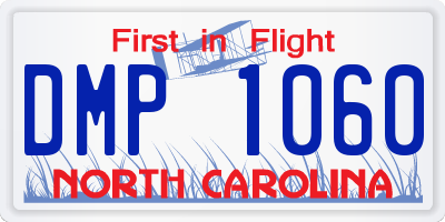 NC license plate DMP1060