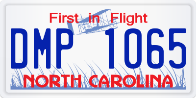 NC license plate DMP1065