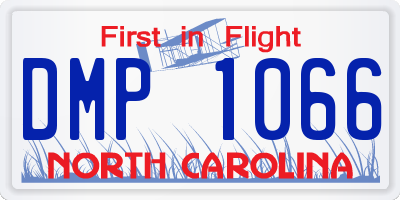 NC license plate DMP1066