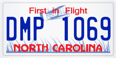 NC license plate DMP1069