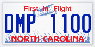 NC license plate DMP1100