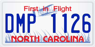 NC license plate DMP1126