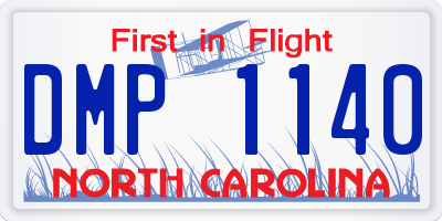 NC license plate DMP1140