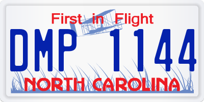 NC license plate DMP1144