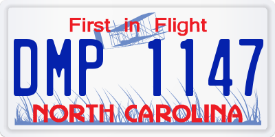 NC license plate DMP1147