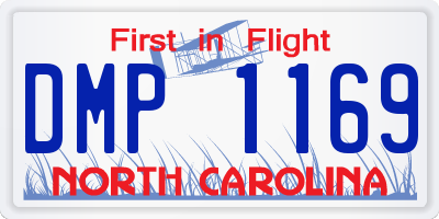 NC license plate DMP1169