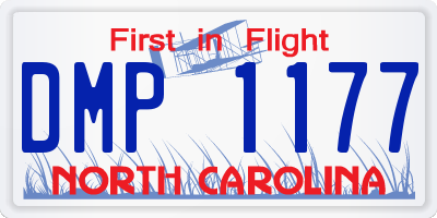 NC license plate DMP1177