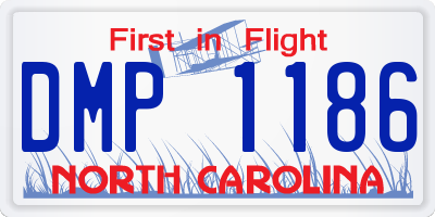 NC license plate DMP1186