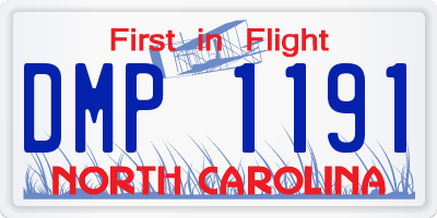 NC license plate DMP1191