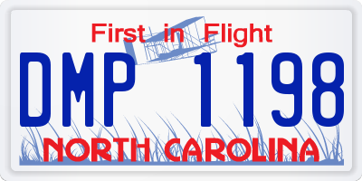 NC license plate DMP1198