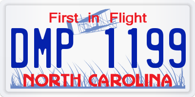 NC license plate DMP1199