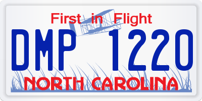 NC license plate DMP1220
