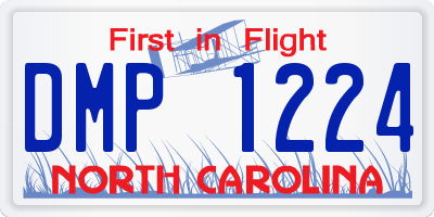 NC license plate DMP1224