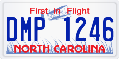 NC license plate DMP1246