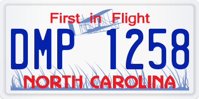 NC license plate DMP1258
