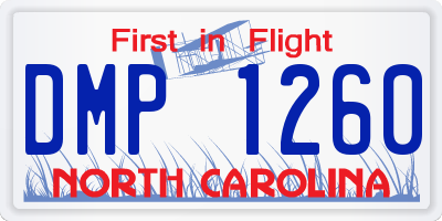 NC license plate DMP1260