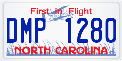 NC license plate DMP1280