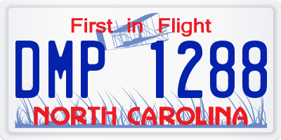 NC license plate DMP1288