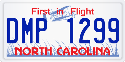 NC license plate DMP1299