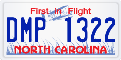 NC license plate DMP1322