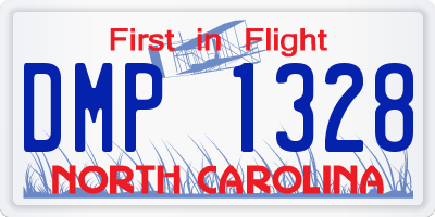 NC license plate DMP1328