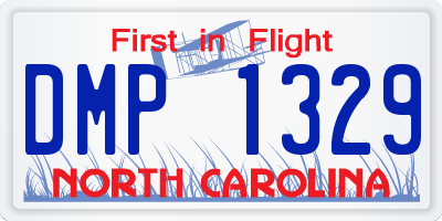 NC license plate DMP1329