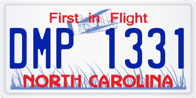 NC license plate DMP1331