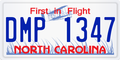 NC license plate DMP1347