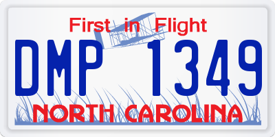 NC license plate DMP1349