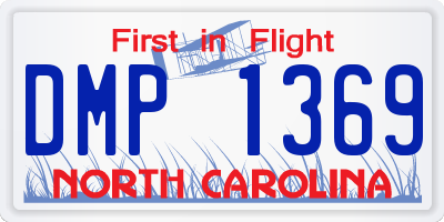 NC license plate DMP1369