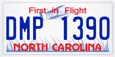 NC license plate DMP1390