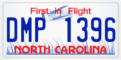 NC license plate DMP1396