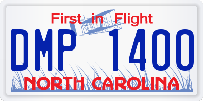 NC license plate DMP1400