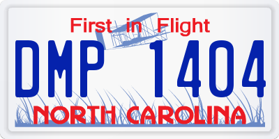 NC license plate DMP1404