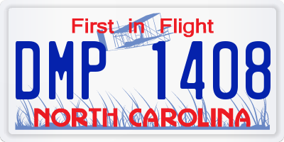 NC license plate DMP1408