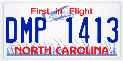 NC license plate DMP1413