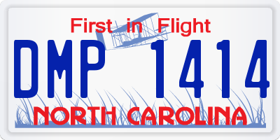 NC license plate DMP1414