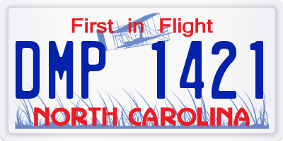 NC license plate DMP1421