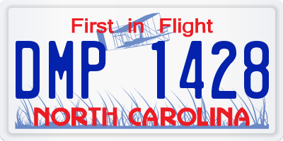 NC license plate DMP1428