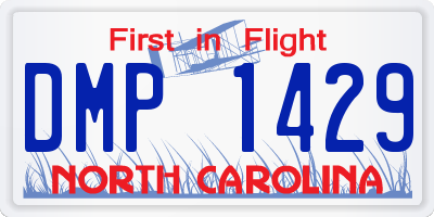 NC license plate DMP1429