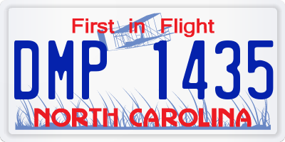 NC license plate DMP1435