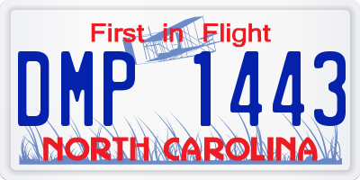 NC license plate DMP1443