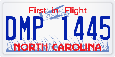 NC license plate DMP1445
