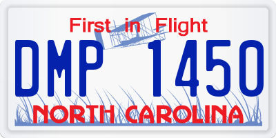 NC license plate DMP1450