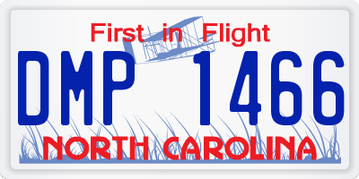 NC license plate DMP1466