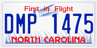 NC license plate DMP1475